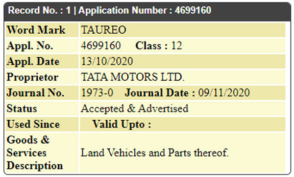 Tata New Car Name Registered: टाटा ने टौरियो, एपिक, स्पाईक जैसे नाम किये रजिस्टर, जानें कौन से होंगे कार