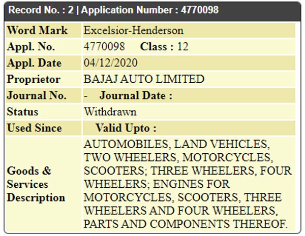 Bajaj Registers New Trademark: बजाज ने अमेरिकी बाइक कंपनी का ट्रेडमार्क करवाया रजिस्टर, जानें