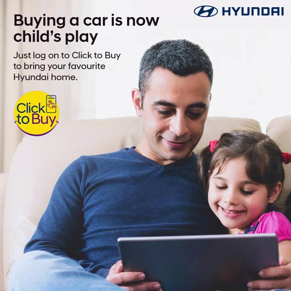 Hyundai Upgrades Click to Buy: हुंडई ने 'क्लिक टू बाय' ऑनलाइन प्लेटफॉर्म को किया अपडेट, मिली 4300 बुकिंग Hyundai Upgrades Click to Buy: हुंडई ने 'क्लिक टू बाय' ऑनलाइन प्लेटफॉर्म को किया अपडेट, मिली 4300 बुकिंग