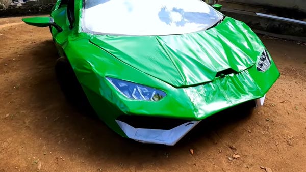 Lamborghini Replica Made From Scrap: कबाड़ से बना दी लेम्बोर्गिनी कार, लगा है बाइक का इंजन
