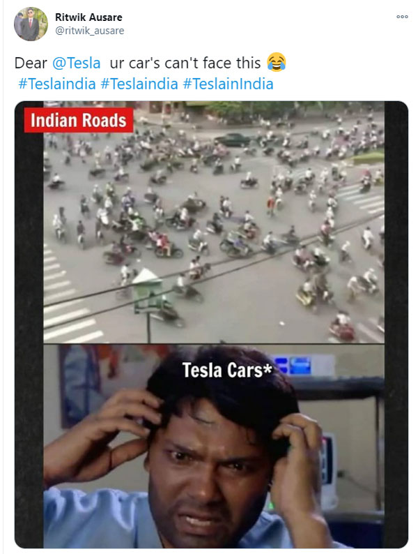 टेस्ला के भारत आने पर बन रहे हैं मजेदार मीम और जोक्स, आप भी देखें