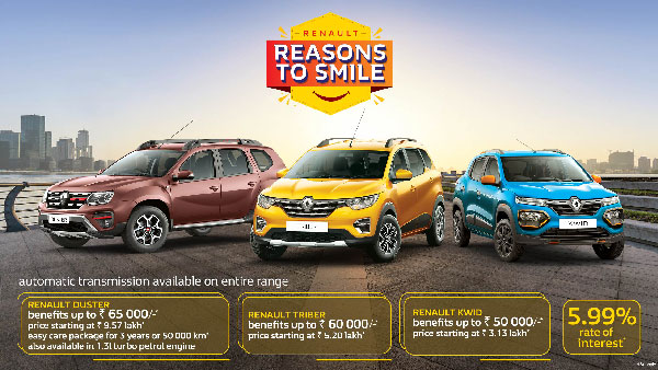 Renault India Feb 2021 Offers: रेनॉल्ट इंडिया अपनी कारों पर दे रही है 65,000 रुपये तक के फायदे, देखें