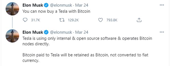 Tesla Accepting Bitcoin: अब आप बिटकॉइन से भी खरीद सकते हैं टेस्ला की कार, एलोन मस्क ने की घोषणा
