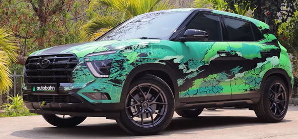 Hyundai Creta Modification: हुंडई क्रेटा का बॉडी रैप अवतार आया सामने, देखें शानदार माॅडिफिकेशन