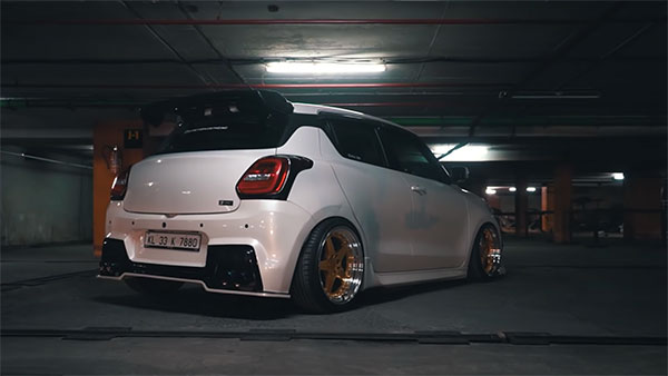 Maruti Suzuki Swift Modified: मारुति स्विफ्ट को मॉडिफाई कर लगाया एयर सस्पेंशन, देखें शानदार लुक