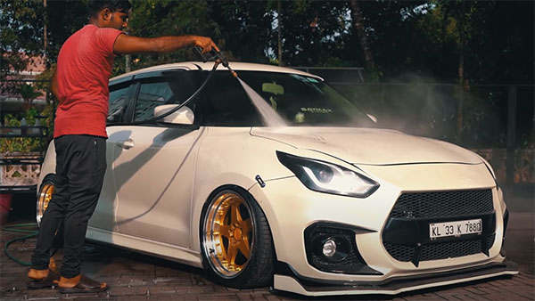 Maruti Suzuki Swift Modified: मारुति स्विफ्ट को मॉडिफाई कर लगाया एयर सस्पेंशन, देखें शानदार लुक