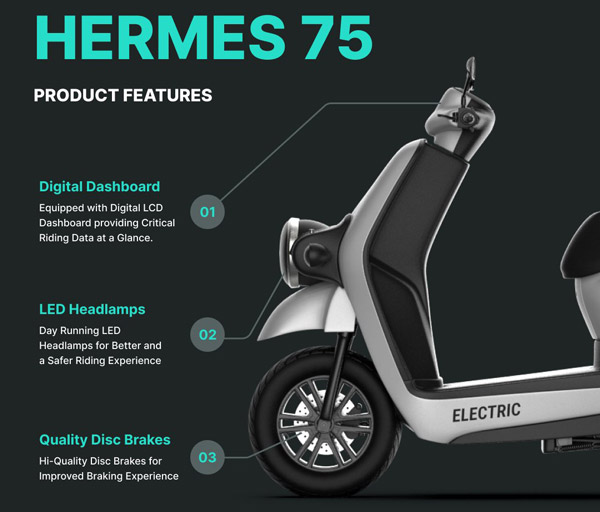 Kabira Hermes 75 e-Scooter: कबीरा हरमेस 75 हाई स्पीड इलेक्ट्रिक डिलीवरी स्कूटर हुई लाॅन्च, रेंज 120 किमी