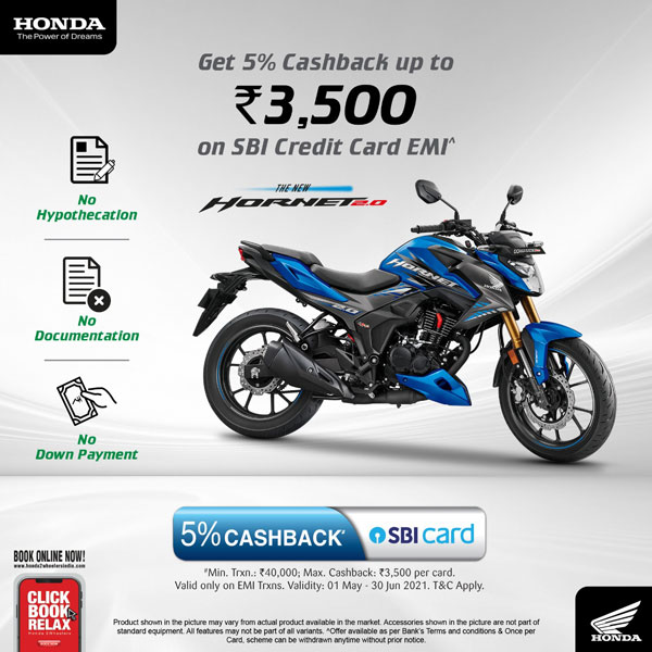 Honda Hornet 2.0 पर मिल रहा है आकर्षक डिस्काउंट, जानें कितनी कर सकते हैं बचत