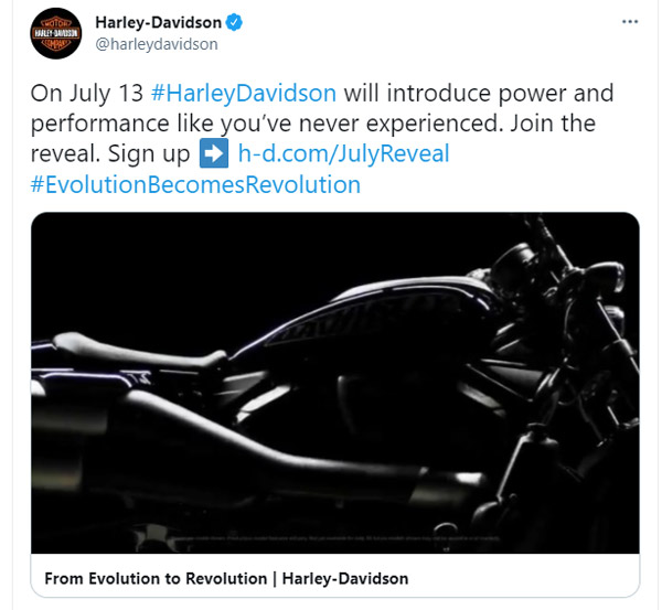 हार्ले-डेविडसन ला रही है 1250cc की नई क्रूजर बाइक, टीजर किया जारी