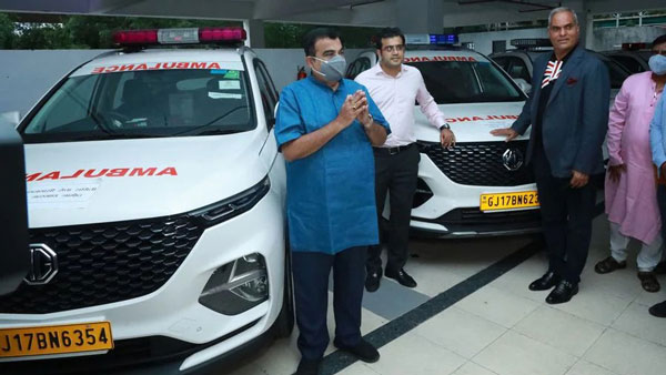 MG Motor ने नागपुर और विदर्भ में दान किए 8 हेक्टर एम्बुलेंस