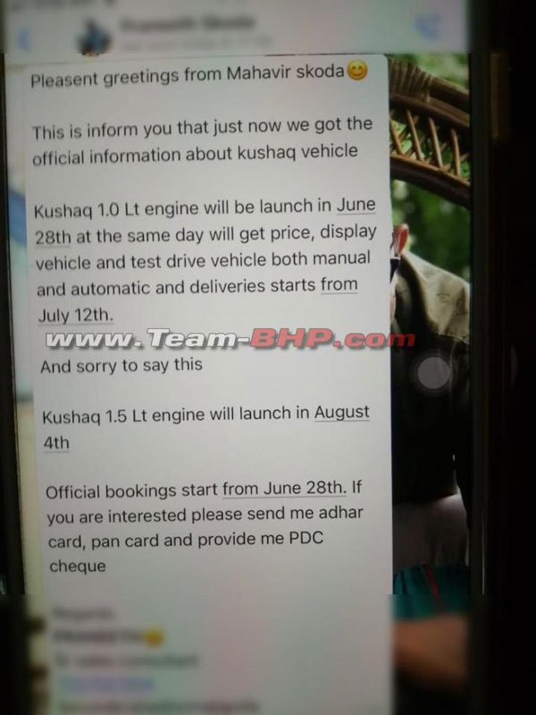 नई Skoda Kushaq के 1.5-L TSI इंजन वैरिएंट को अगस्त में किया जा सकता है लॉन्च, जानें