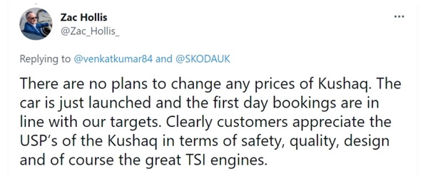 स्कोडा कुशाक अन्य मिड-साइज एसयूवीज से क्यों है मंहगी? कंपनी के डायरेक्टर ने दिया जवाब