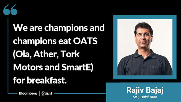राजीव बजाज क्यों खाना चाहते हैं OATS? Ola और Ather ने जवाब देकर उड़ाया मजाक