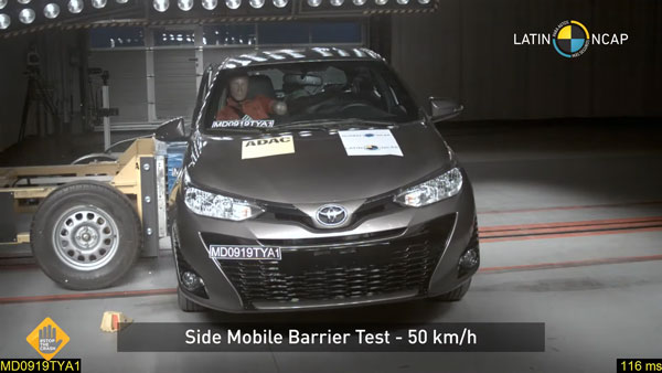 Toyota Yaris सुरक्षा के मामले में निकली फिस्ड्डी, मिली 1 स्टार की सेफ्टी रेटिंग, देखें वीडियो