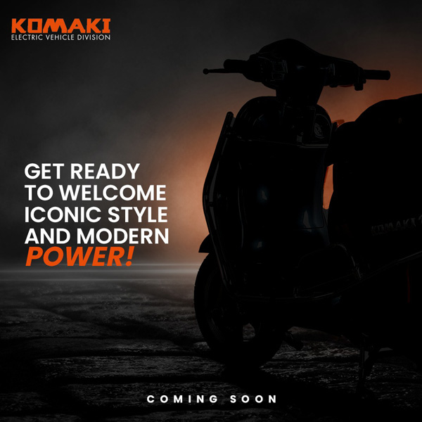 Komaki Electric जल्द ही लॉन्च करेगी नई हाई-स्पीड इलेक्ट्रिक स्कूटर, 10 रंगों में होगी उपलब्ध