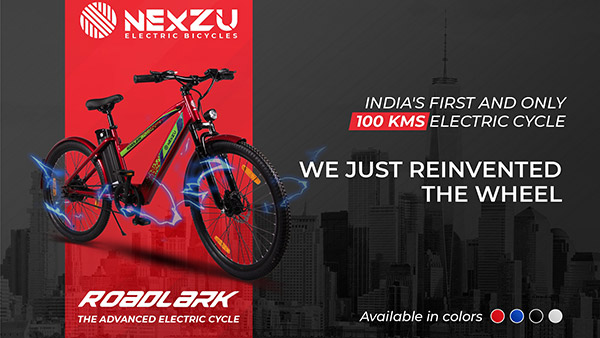 Nexzu Roadlark ई-साइकिल फुल चार्ज पर देती है 100 किमी की रेंज, जानें और क्या हैं फीचर्स