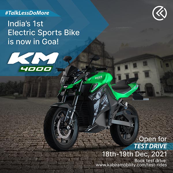 Kabira Mobility KM4000 की टेस्ट राइड 18 दिसंबर से गोवा में होगी शुरू, कंपनी ने दी जानकारी