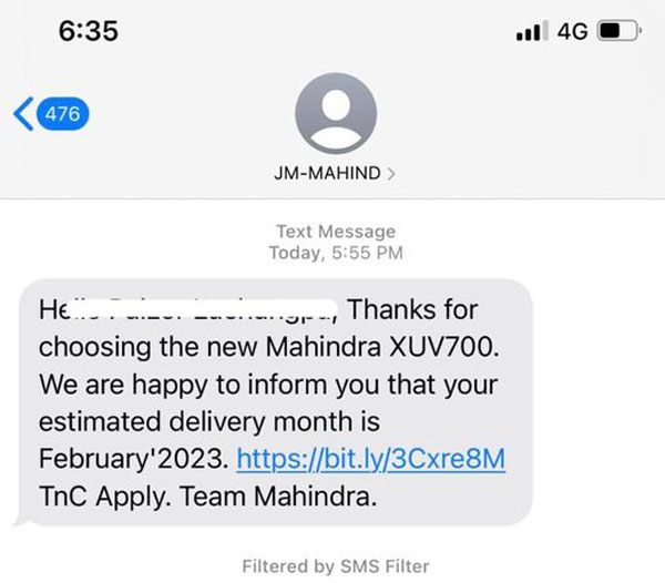 Mahindra XUV700 की अभी बुकिंग कराने वालों को मिली मई 2023 की डिलीवरी डेट, सोशल मीडिया पर फूटा गुस्सा