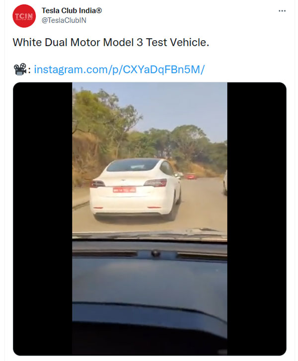 Tesla Model 3 भारतीय सड़कों पर टेस्ट करते हुए आई नजर, कंपनी जल्द ही करने वाली है लॉन्च