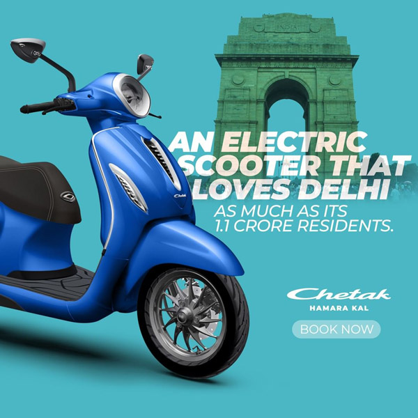 Bajaj Chetak इलेक्ट्रिक स्कूटर की बुकिंग दिल्ली व गोवा में हुई शुरू, जानें कैसे करें बुक