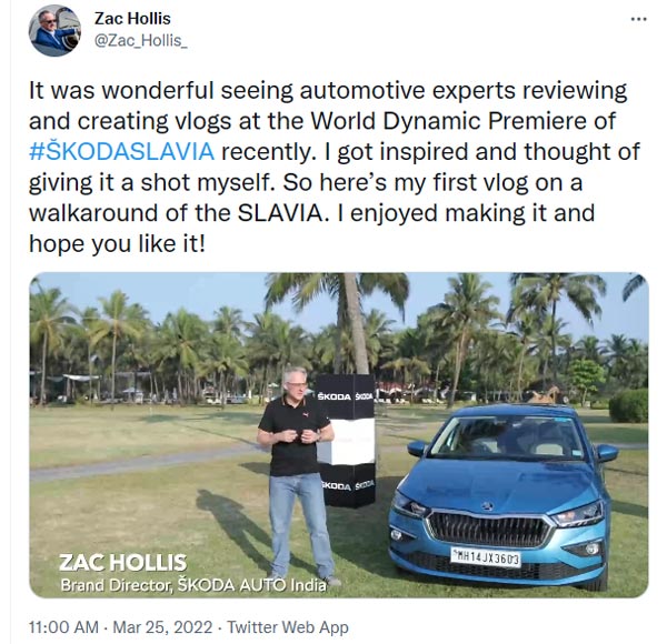 Skoda India के डायरेक्टर जैक होलिस ने किया Slavia का रिव्यू, जानें क्या कहा
