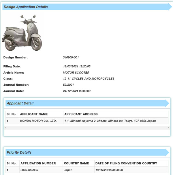 Honda का यह नया स्कूटर भारत में हो सकता है लॉन्च, कंपनी ने दायर किया पेटेंट, जानें क्या हैं फीचर्स