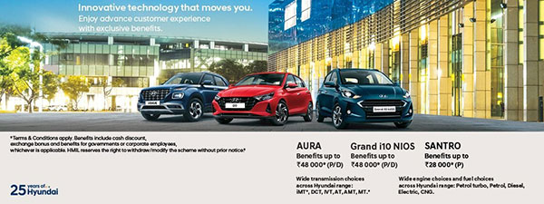 Hyundai Motor की कारों पर इस अप्रैल मिल रहे हैं 48,000 रुपये तक के फायदे, जानें क्या हैं ऑफर्स