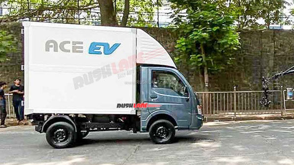 अब छोटा हाथी भी होने वाला है फुली इलेक्ट्रिक, TVC शूट के दौरान नजर आया TATA ACE EV