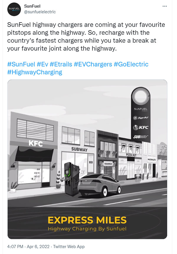 अब इलेक्ट्रिक कारों से हाई-वे का सफर भी होगा मुमकिन, Sunfuel राजमार्गों पर बनाएगी चार्जिंग स्टेशन्स