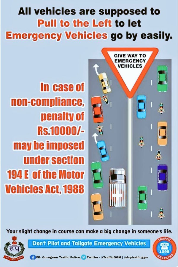 एम्बुलेंस को नहीं दिया रास्ता, तो अब कटेगा सीधे 10,000 रुपये का चालान, जानें क्या है नियम