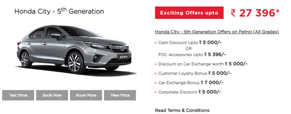 Honda Cars जुलाई में दे रही है अपनी कारों पर 27,396 रुपये तक के फायदे, जानें यहां