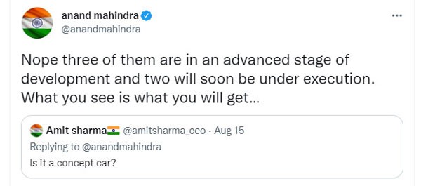 महिंद्रा की इलेक्ट्रिक कारें सिर्फ कांसेप्ट नहीं, सभी मॉडल्स होगी लॉन्च