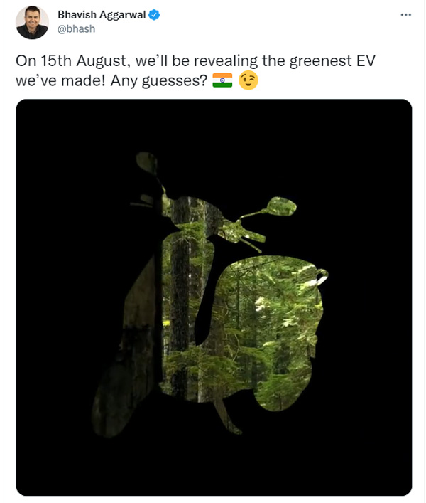 ओला इलेक्ट्रिक एस1 प्रो का नया रंग विकल्प कर सकती है लॉन्च, भाविष अग्रवाल ने जारी किया नया टीजर