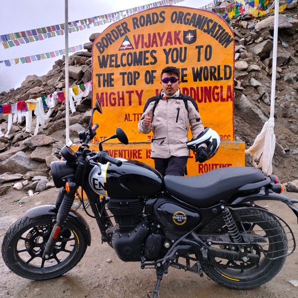 रॉयल एनफील्ड हंटर 350 लॉन्च के कुछ दिन के भीतर ही पहुंची खार्दुंग ला, देखें तस्वीरें