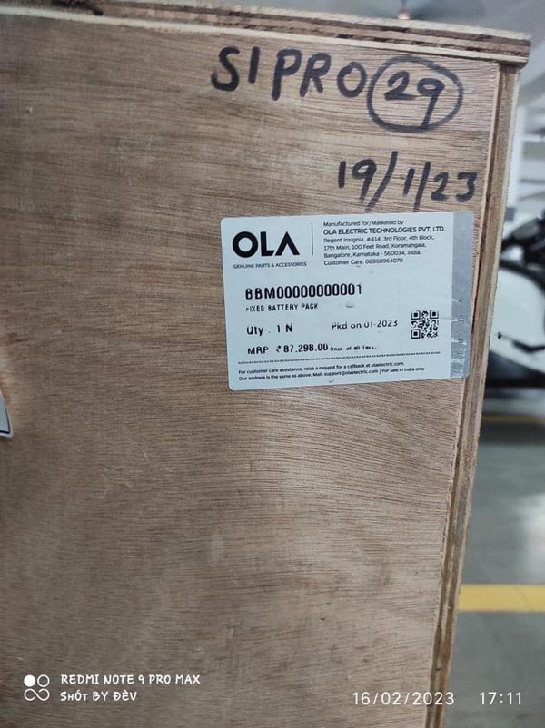 Ola Scooter Battery Price