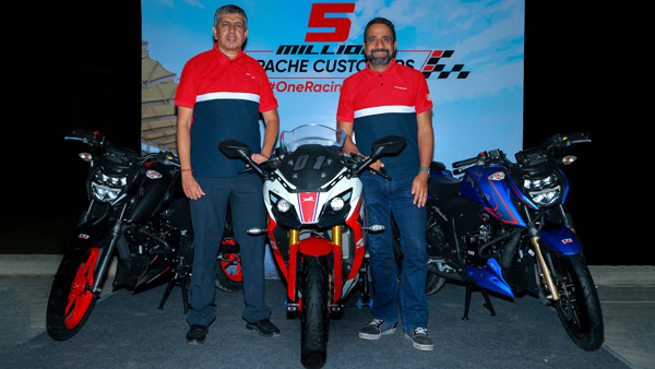 TVS Apache 50 Lakh Unit Global Sales