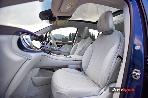 Mercedes EQE SUV Review Front Seat