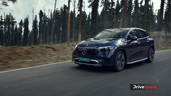 Mercedes EQE SUV Review Running Shot