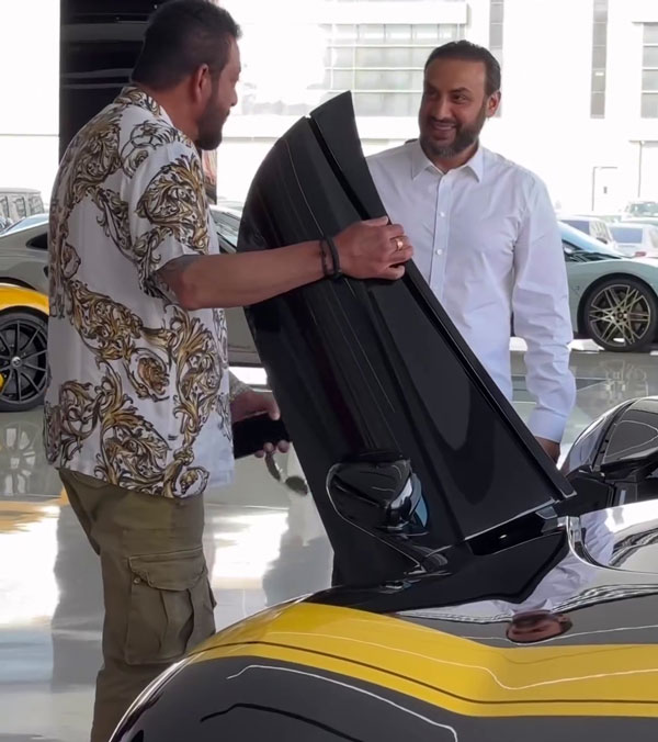 Sanjay Dutt checks out Bentley and Ferrari