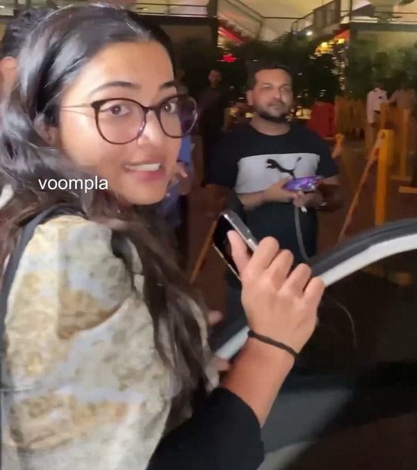 Rashmika Mandanna accidentally sits in the wrong car 