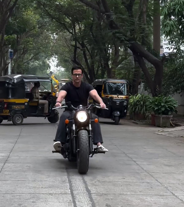 Rohit Roy rides Indian Scout Bobber