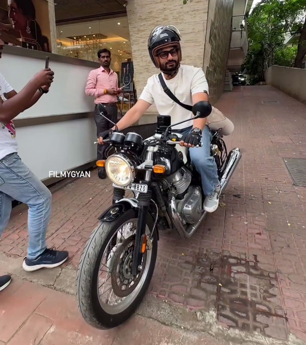 Sunny Kaushal Seen Riding Royal Enfield Continental GT 650
