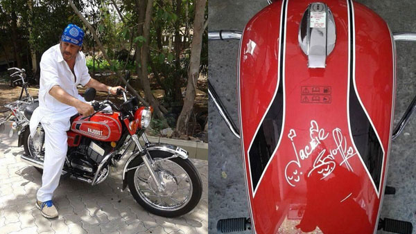 Jackie Shroff With His Yamaha RD350 