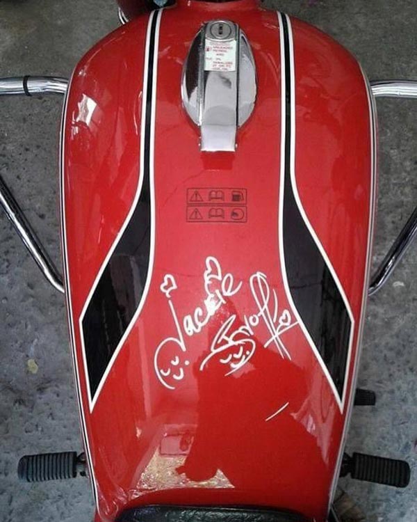 Jackie Shroff With His Yamaha RD350 