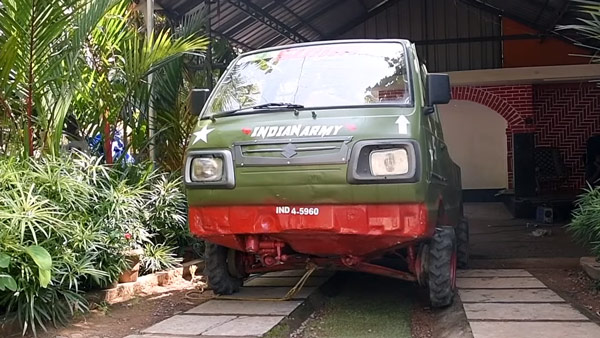Maruti Omni into Amphibious