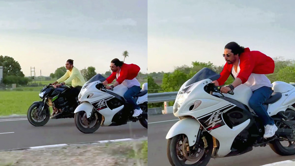 Shahrukh Khan Duplicate Riding Fake Suzuki Hayabusa