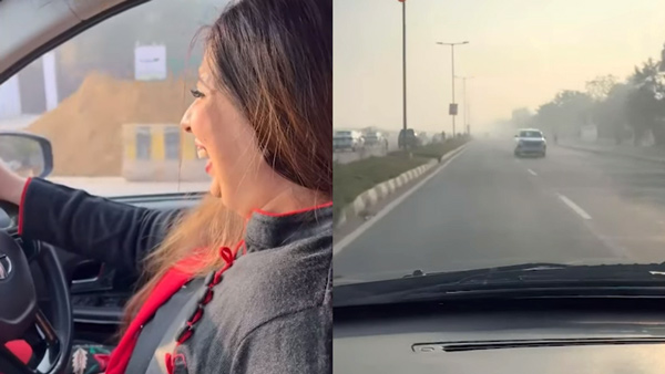 Woman Drives Tata Hexa Wrong Side On Highway