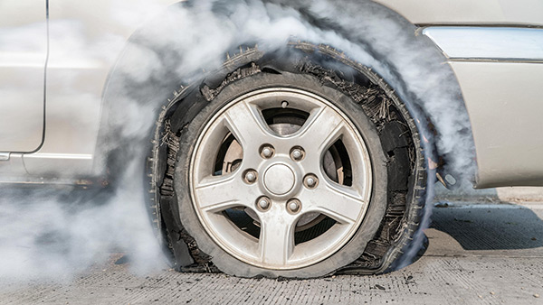 Car Tyres Bursting