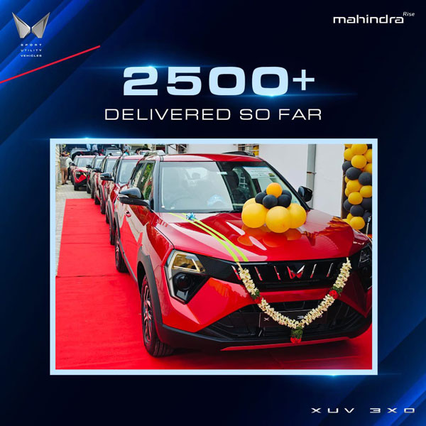 Mahindra XUV 3XO 2 500 Units Delivered