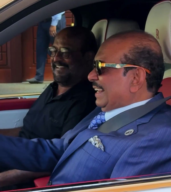Lulu Mall s Owner Drives Rajnikanth s In His Rolls Royce